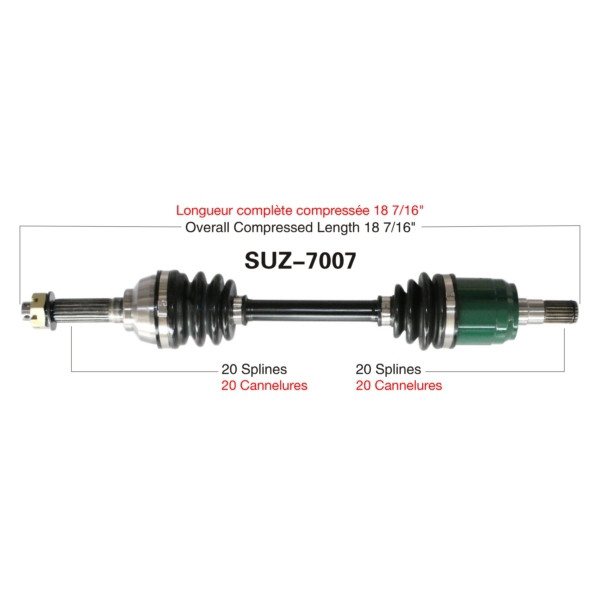 TrakMotive Complete Axle Fits Suzuki - 216254