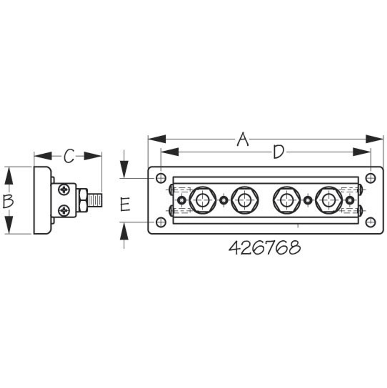 Sea Dog Buss Bar Stud Terminal - 799515