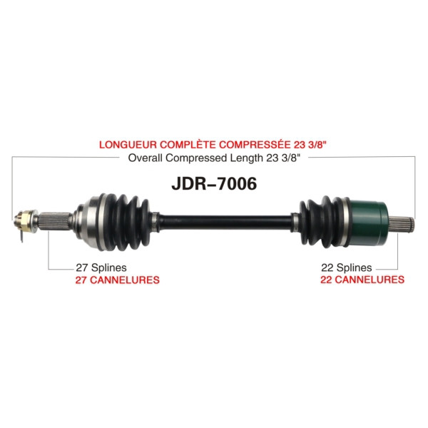 TrakMotive Complete Axle Fits John Deere - 216297