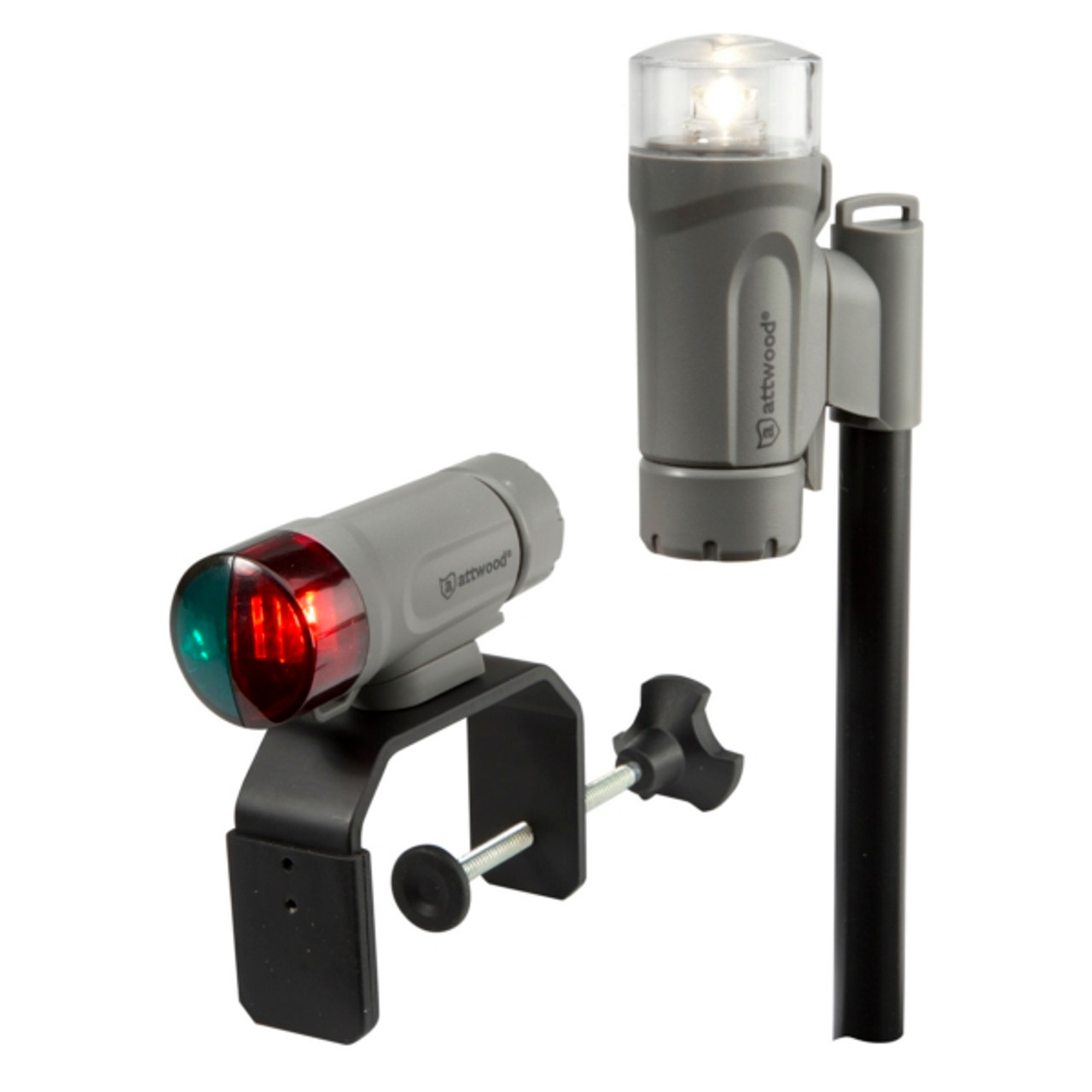 Attwood Portable Navigation Light Kit Clamp-on, Threaded pole Navigation light - Grey - 732541