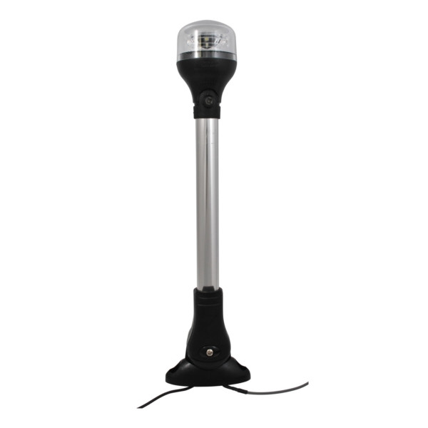 Attwood All Around Navigation Light, Vertical Mount with 20” Pole Navigation light - Black - 732548