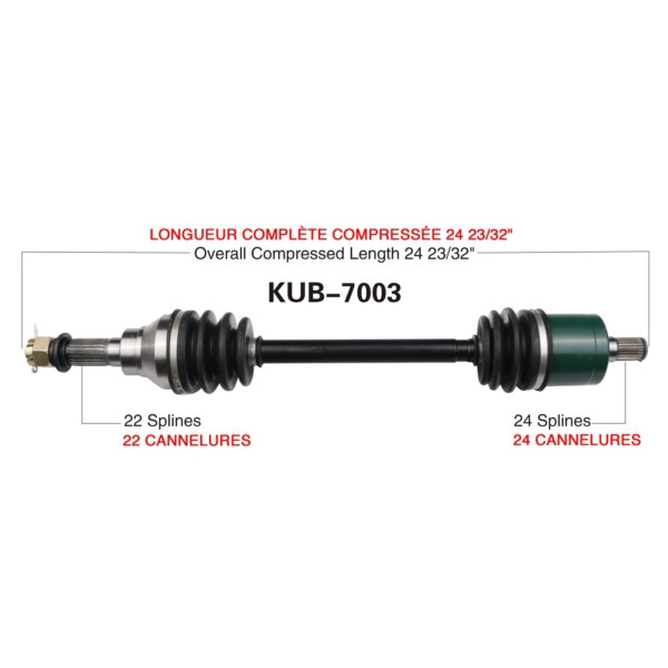 TrakMotive Complete Axle Fits Kubota - 216309