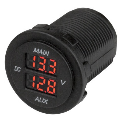 Sea Dog Dual Round Voltmeter Boat - 738153 - 738153