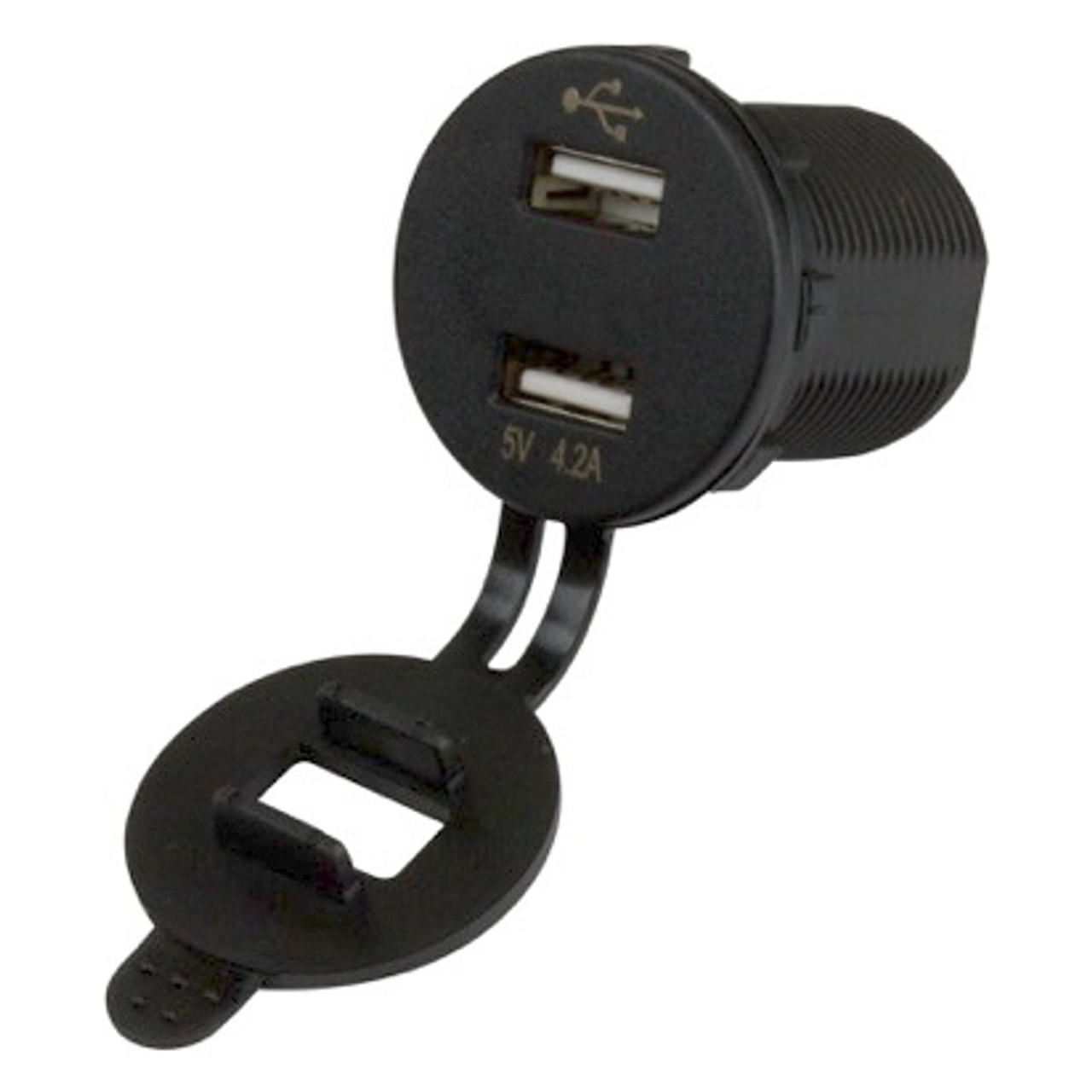 Sea Dog Double USB Socket with Voltmeter - 738177