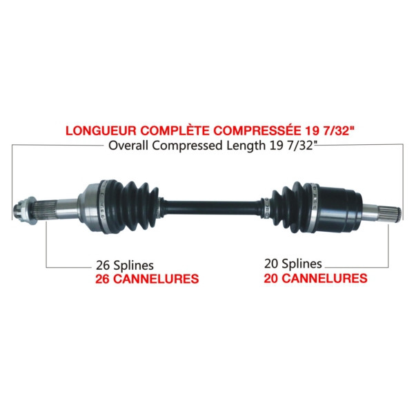 TrakMotive Complete Axle HONDA - 216341