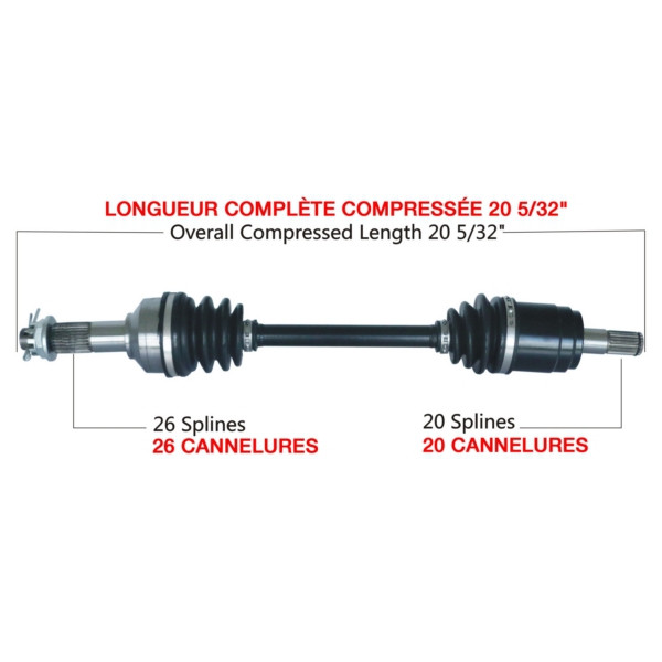 TrakMotive Complete Axle HONDA - 216342