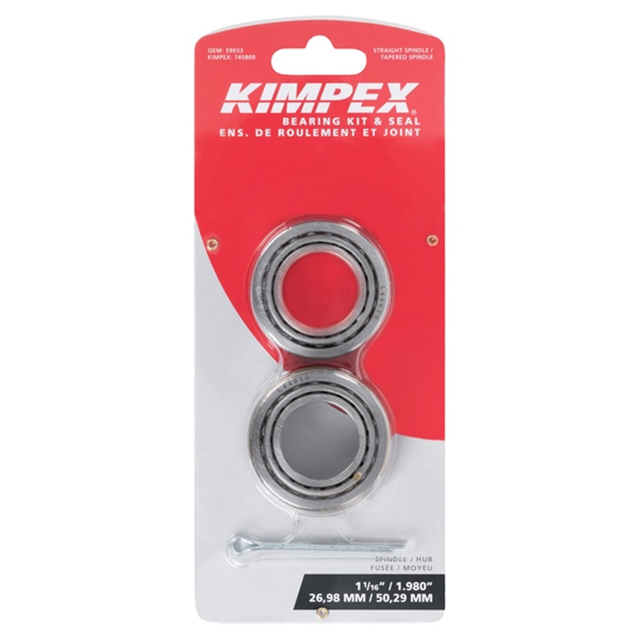 Kimpex Trailer Wheel Bearing Kit - 745809 Kimpex Trailer Wheel Bearing Kit - 745809
