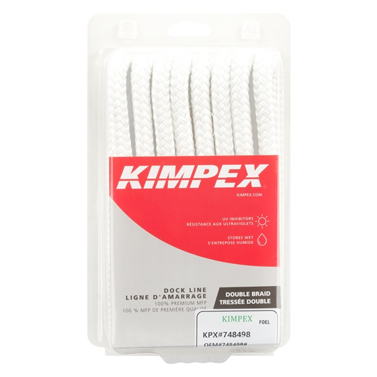Kimpex Multi-Filament Polypropylene Dock Line 15' - 1/2" - Polypropylene - Multi-filament - 748498