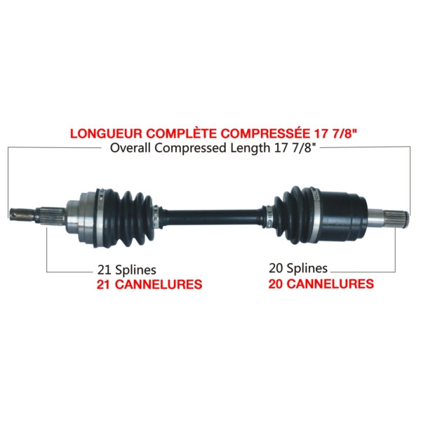 TrakMotive Complete Axle HONDA - 216348
