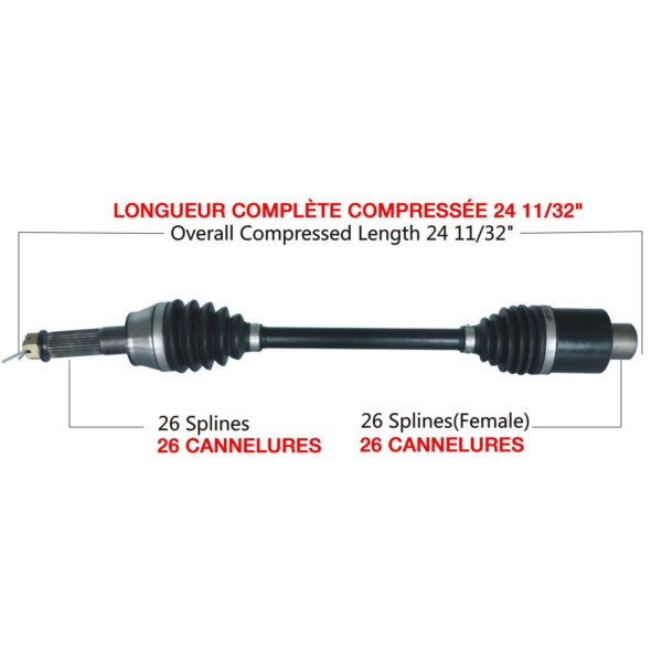 TrakMotiveHD Complete HD Axle Fits Polaris - 216356