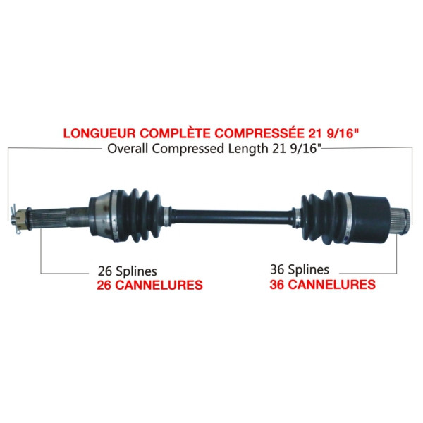 TrakMotive Complete Axle Fits Polaris - 216366