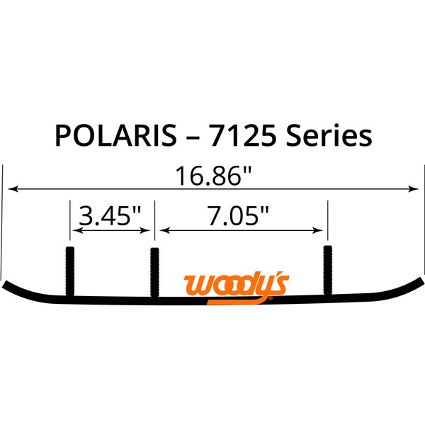 WOODYS Extender Trail III Carbide Runner Rush, IQ Trak, IQ Trak Dual, Accu-trak Dual Runner - Fits Polaris - 463153