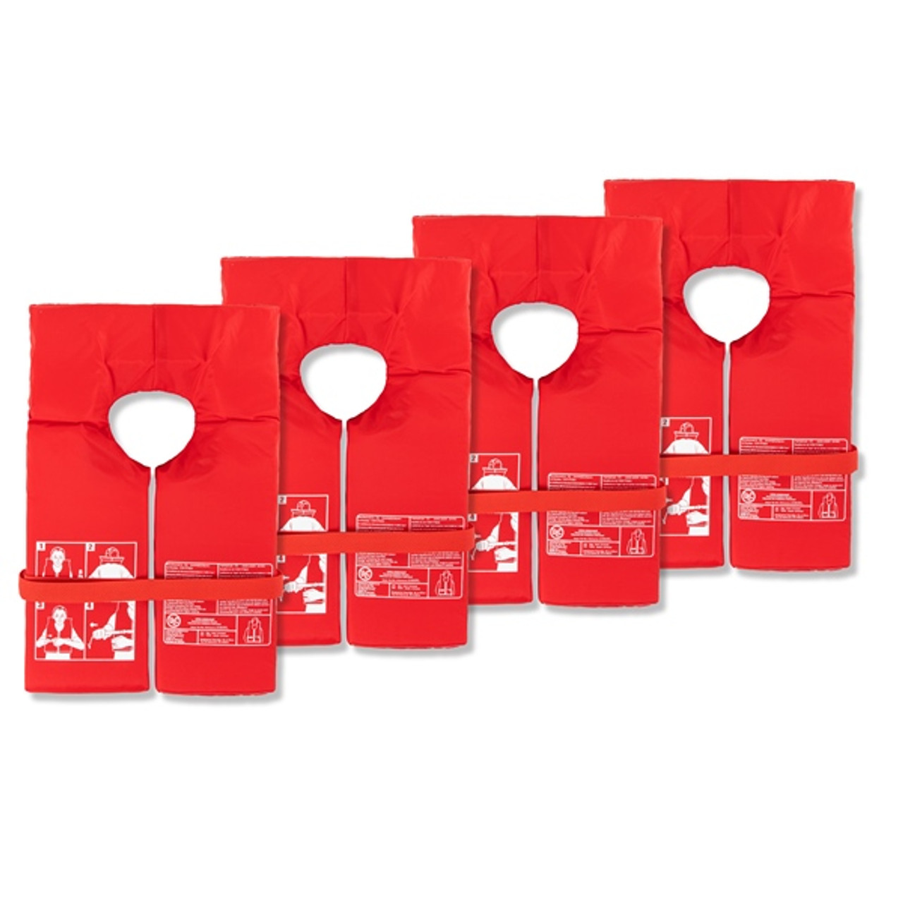 Kimpex Set of 4 Keyhole Life Jacket - One Size Fits All - 777934