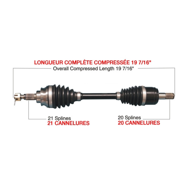 TrakMotiveHD Complete HD Axle HONDA - 216484