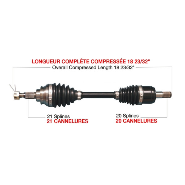 TrakMotiveHD Complete HD Axle HONDA - 216485