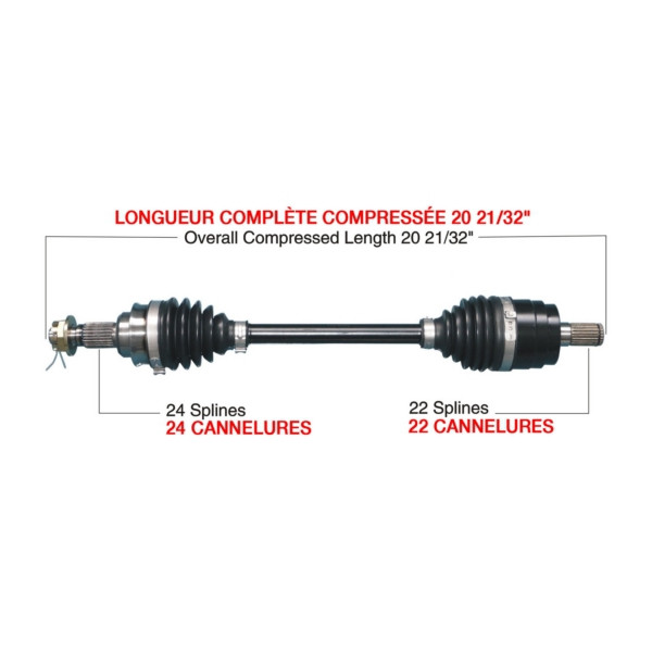 TrakMotiveHD Complete HD Axle HONDA - 216486