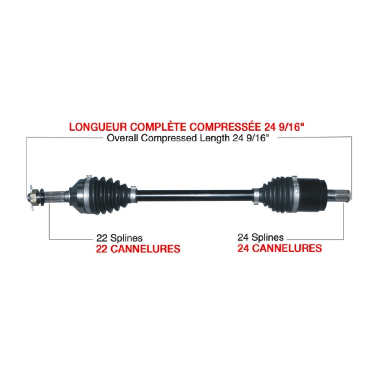 TrakMotiveHD Complete HD Axle Fits Kawasaki - 216493