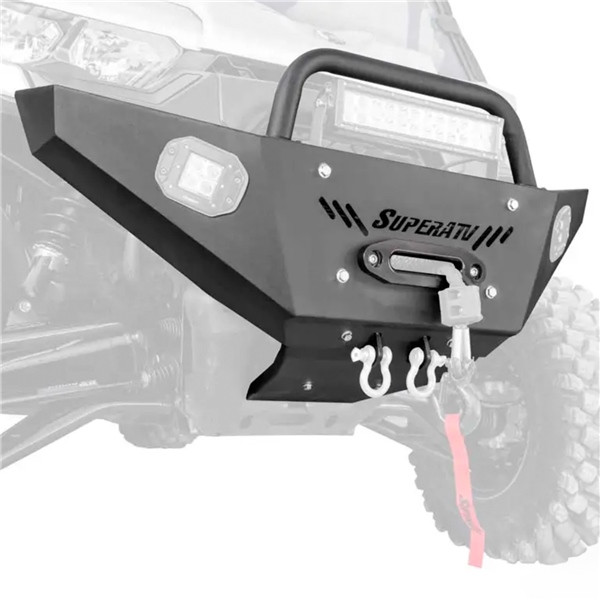 Super ATV Winch Ready Bumper with Light Bar Front - Steel - Fits Can-am - 315823