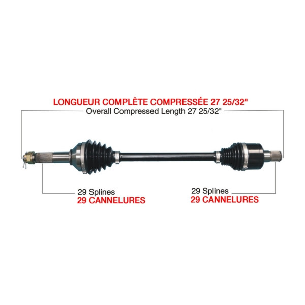 TrakMotiveHD Complete HD Axle KAWASAKI - 216498