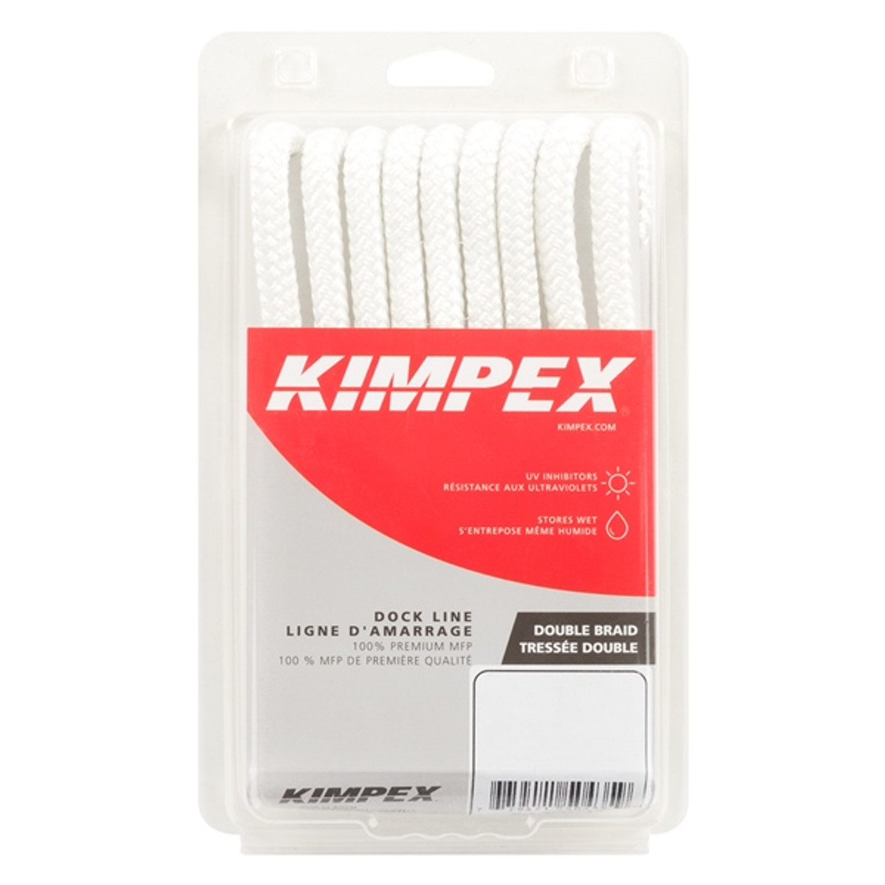 Kimpex Braided Dock Line 15' - 3/8" - MFP - Braided - 748540