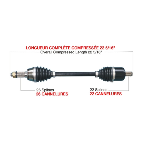TrakMotiveHD Complete HD Axle POLARIS - 216505