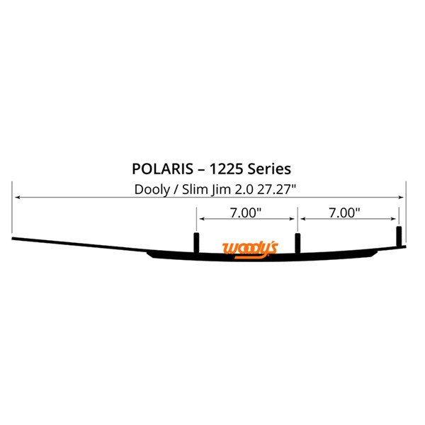 WOODYS Dooly Carbide Runner Rush, IQ2 Trak, IQ Trak, IQ Trak Dual, Polaris Race, Steel Ski, Sans selle & composite, Edge - Fits Polaris - 463176