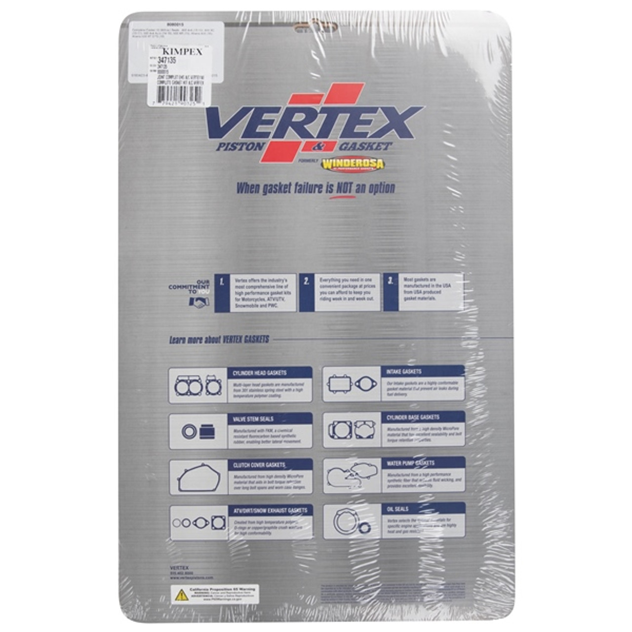 VertexWinderosa Complete Engine Gasket Kit Fits Arctic cat - 347135 - 347135