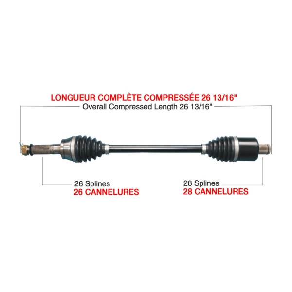 TrakMotiveHD Complete HD Axle Fits Polaris - 216524