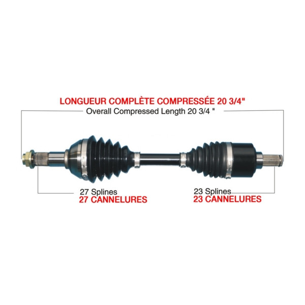 TrakMotiveHD Complete HD Axle Fits Yamaha - 216537