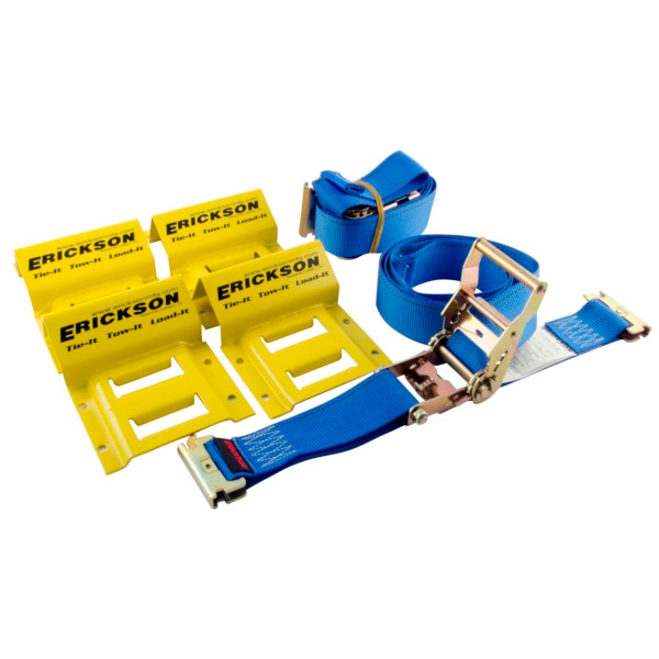 ERICKSON ATV Wheel Chock and Tie-Down Strap Kit 6" - N/A - 311660
