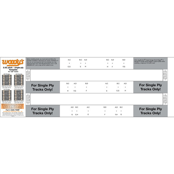 WOODYS 252S Template - 463642