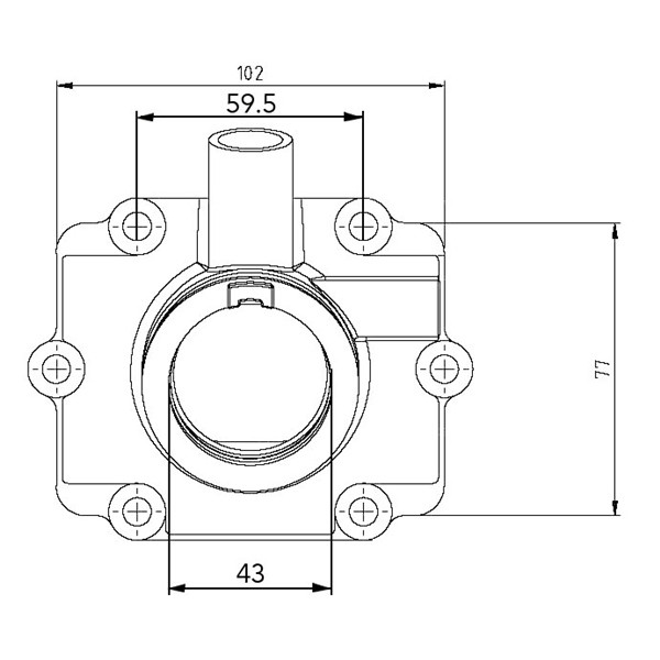 Kimpex Carburetor Adapter Mounting Flange Fits Polaris - 301733