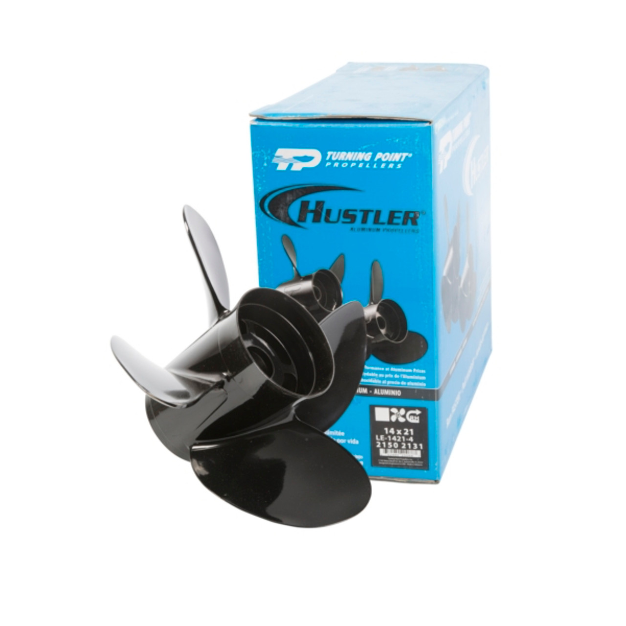 Turning Point Hustler Propeller Fits Yamaha, Fits Volvo, Fits Johnson/Evinrude, Fits Honda, Fits Suzuki, Fits Mercury - Aluminum - 733260