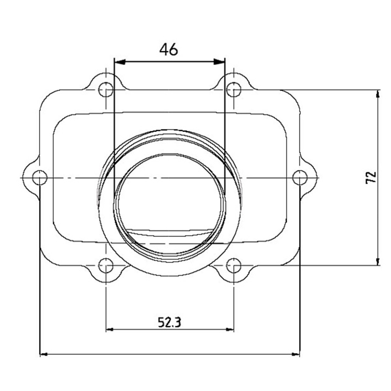 Kimpex Carburetor Adapter Mounting Flange Fits Ski-doo - 104585