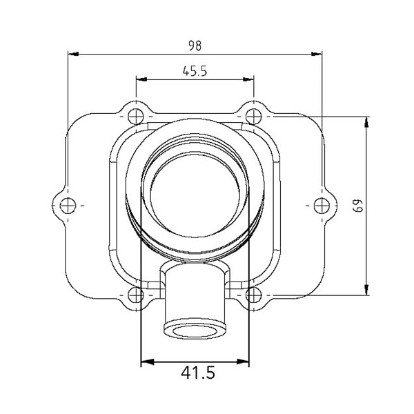 Kimpex Carburetor Adapter Mounting Flange SKI-DOO - 104596