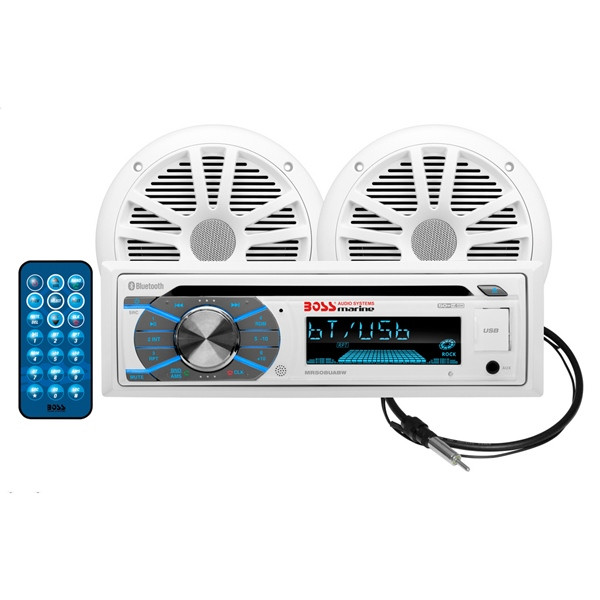 Boss Audio Audio Receiver Kit with Speaker - MCK508WB.6 Marine - 2 - 180 W - 733986