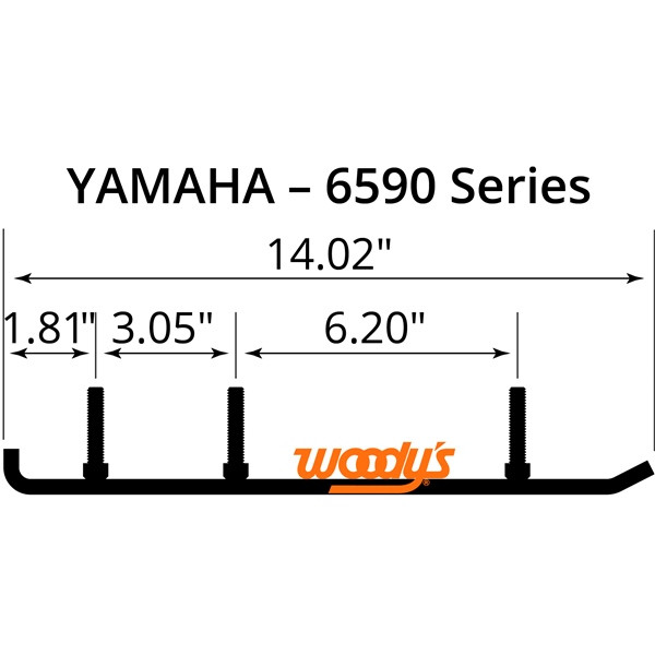 WOODYS Extender Trail III Carbide Runner Fits Yamaha - 463217