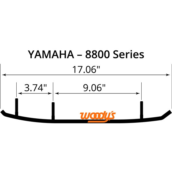 WOODYS Extender Trail III Carbide Runner Mountain - YAMAHA - 463219