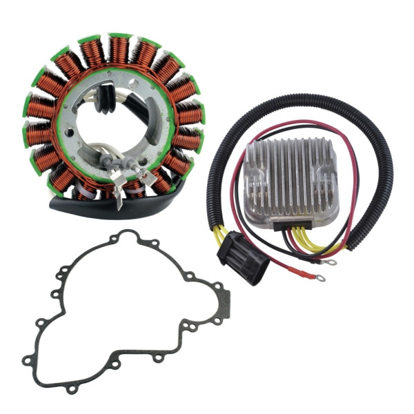 Kimpex HD Stator, Mosfet Voltage Regulator, Rectifier and Crankcase Gasket Kit Fits Polaris - 225375 - 225375