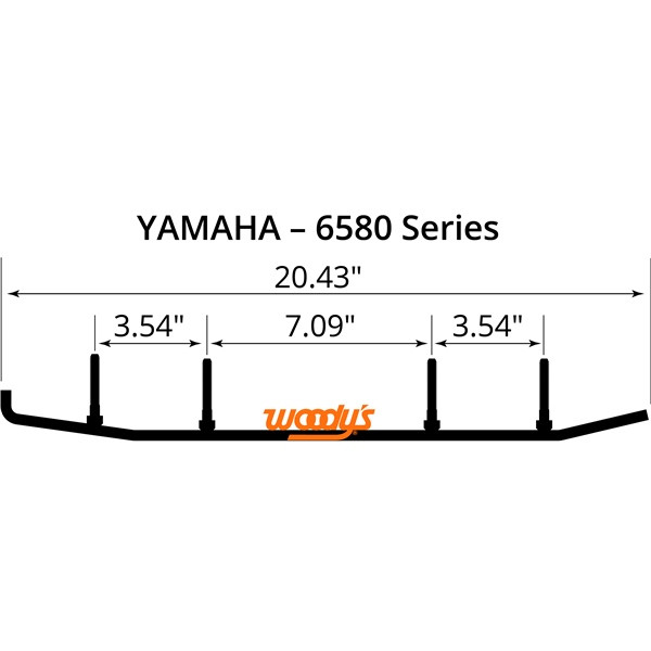 WOODYS Trail Blazer IV Carbide Runner 8HG Single Keel - Fits Yamaha - 463226