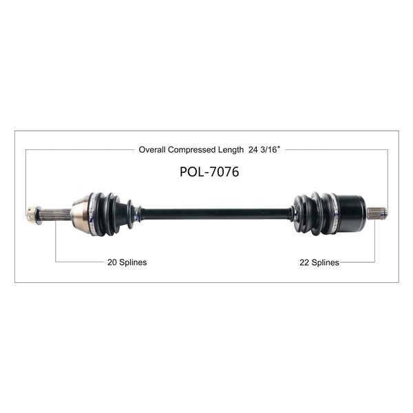 TrakMotive Complete Axle Fits Polaris - 216659