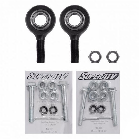 Super ATV Replacement Tie Rod End HD - 4130 Chromoly Inner, Outer - 313286