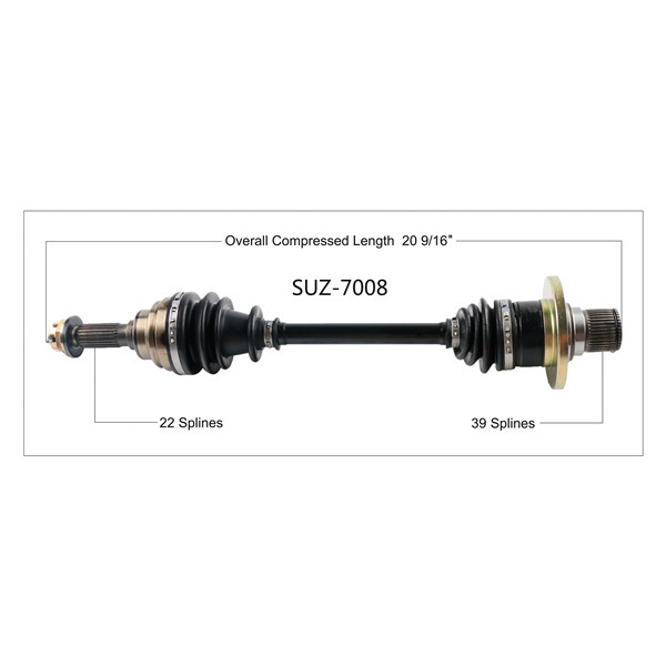 TrakMotive Complete Axle Fits Suzuki - 216666