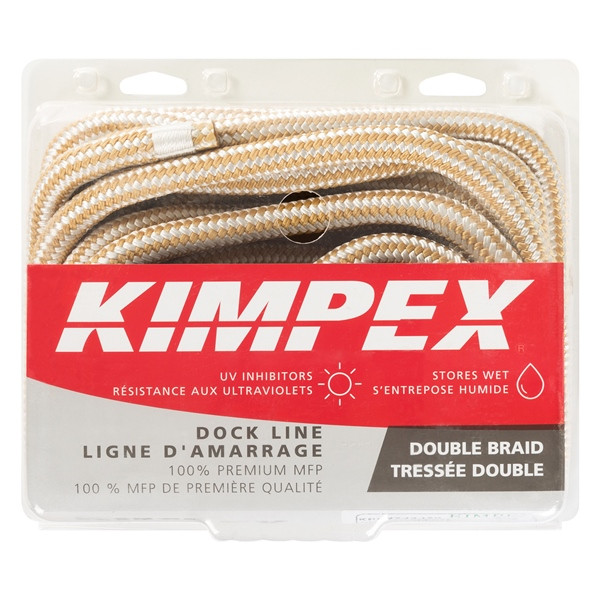 Kimpex Double Braided Dock Line 30' - 5/8" - Nylon - Double Braided - 748999