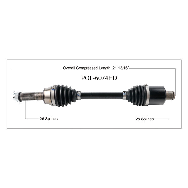 TrakMotive Complete HD Axle Fits Polaris - 216715