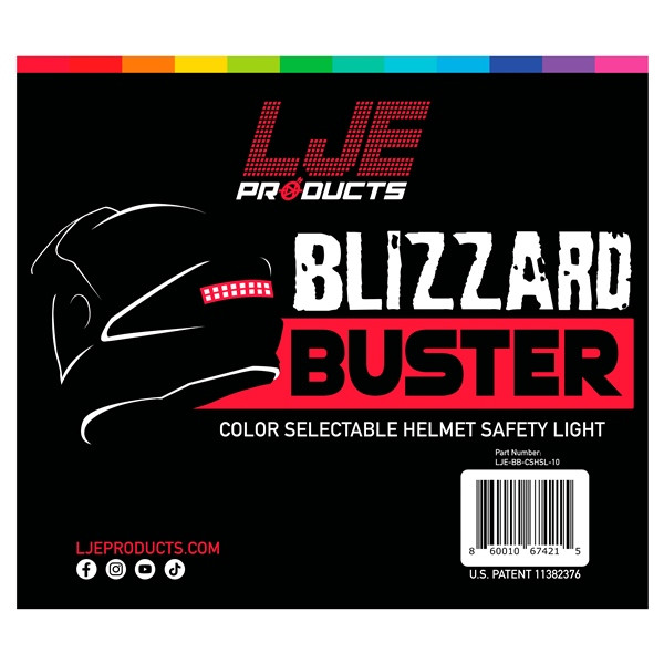 LJE Blizzard Buster Color Selectable Helmet Safety Light - 070809