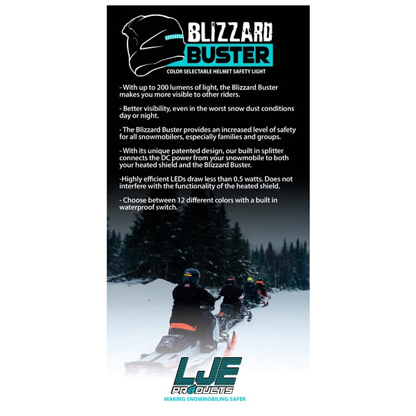 LJE Blizzard Buster Color Selectable Helmet Safety Light - 070809