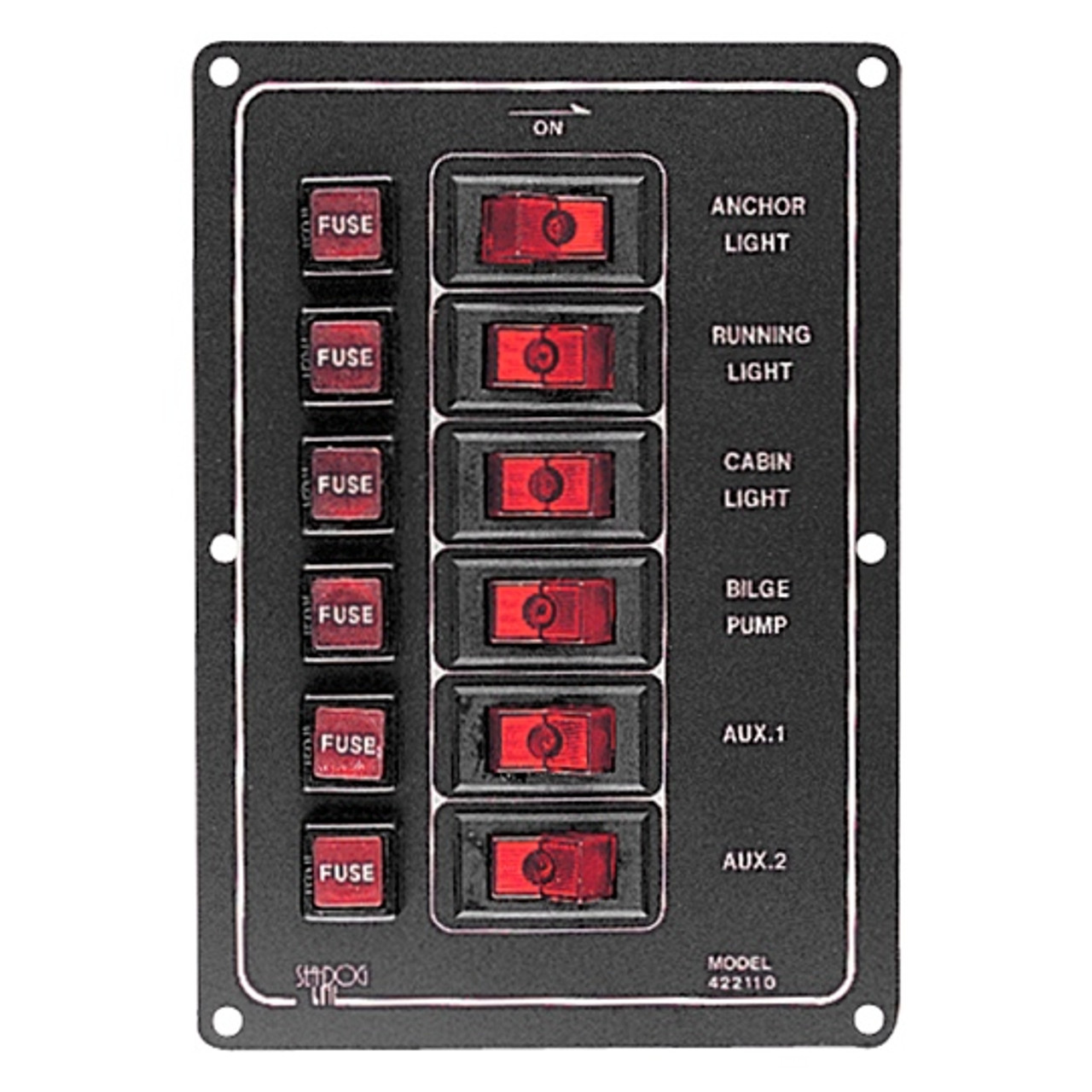 Sea Dog Aluminum Vertical Switch Panel - 702830