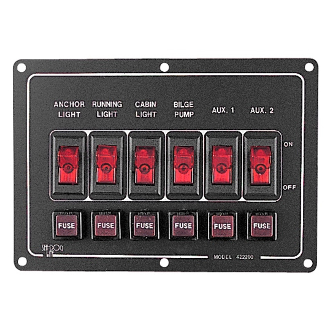 Sea Dog Aluminum Horizontal Switch Panel - 702831