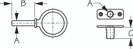 Sea Dog Angle Mount Oarlock Socket - 702854